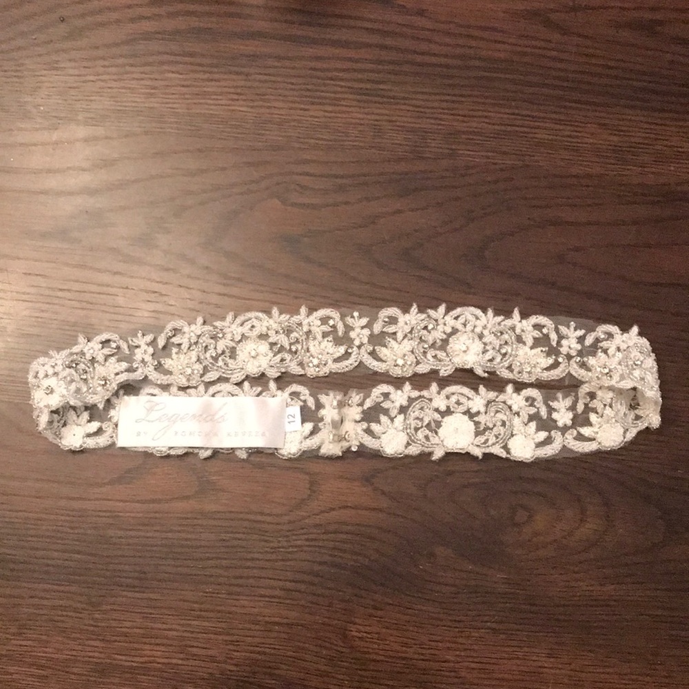 Lace and rhinestone bridal belt